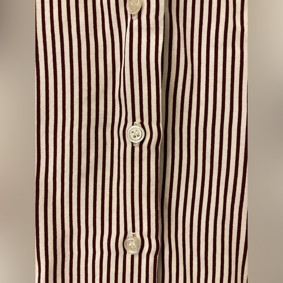 Red & White Striped Button Down Icon Shirt - Picture 5 of 5